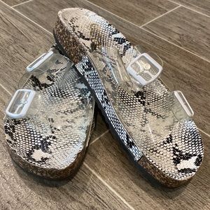 Womens CCOCI Snakeskin Slides